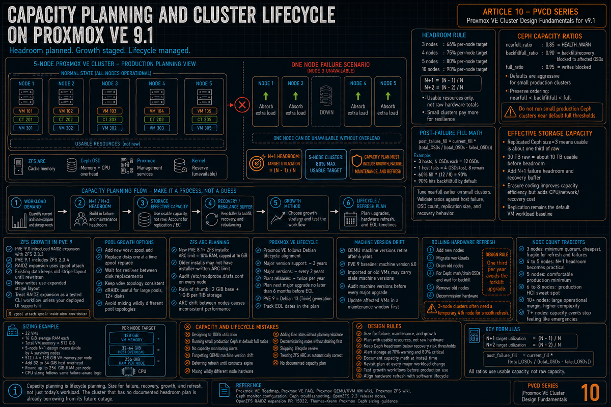 Capacity Planning and Cluster Lifecycle on Proxmox VE 9.1