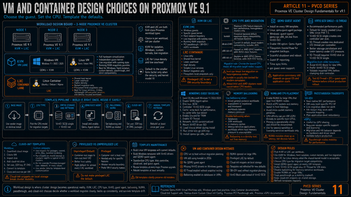 VM and Container Design Choices on Proxmox VE 9.1