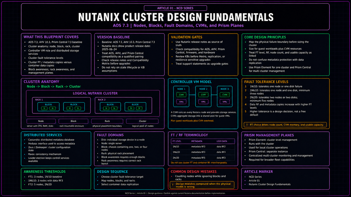 Nutanix Cluster Design Fundamentals on AOS 7.3