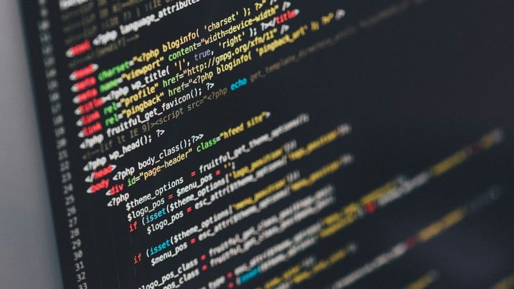 Code on a laptop screen