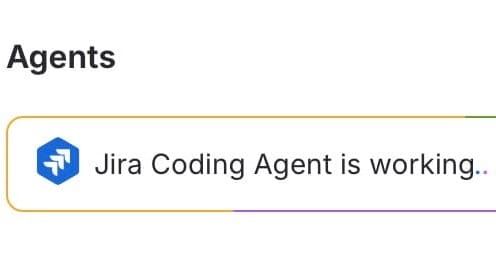 Screenshot of the Jira Coding Agent status in a Jira work item