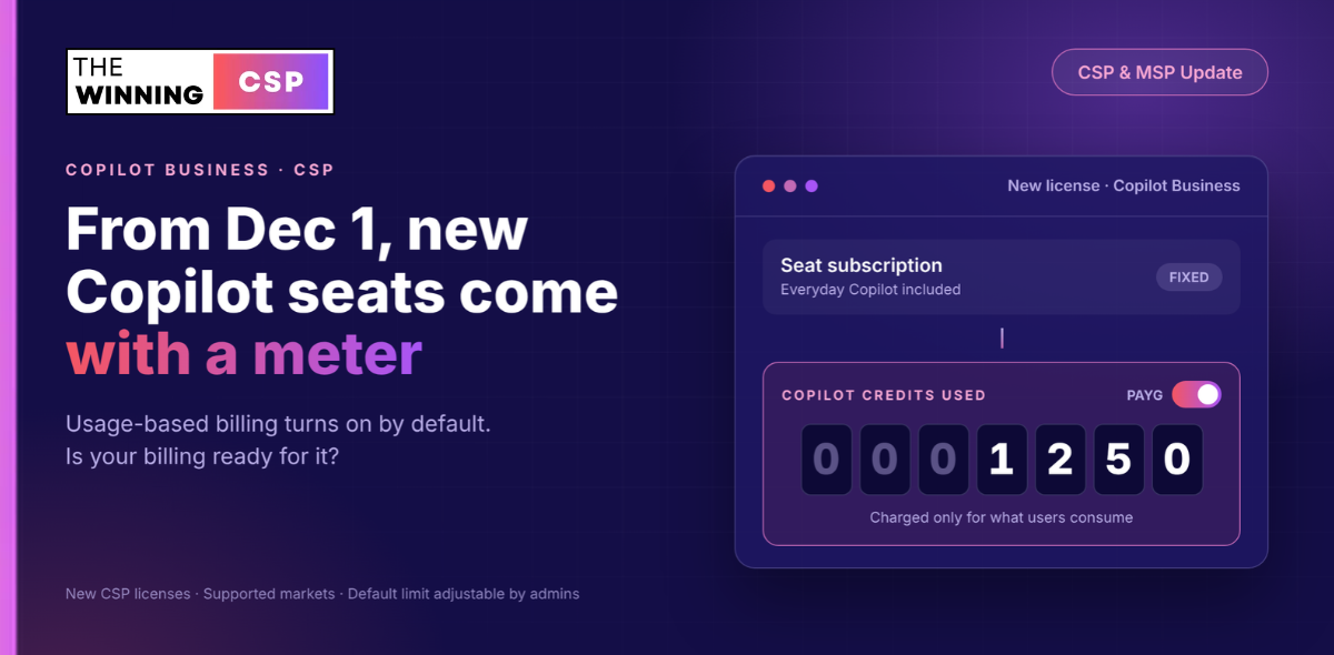 Copilot Pay-As-You-Go Is Coming On by Default. Are Your Customers Ready for Variable Bills?