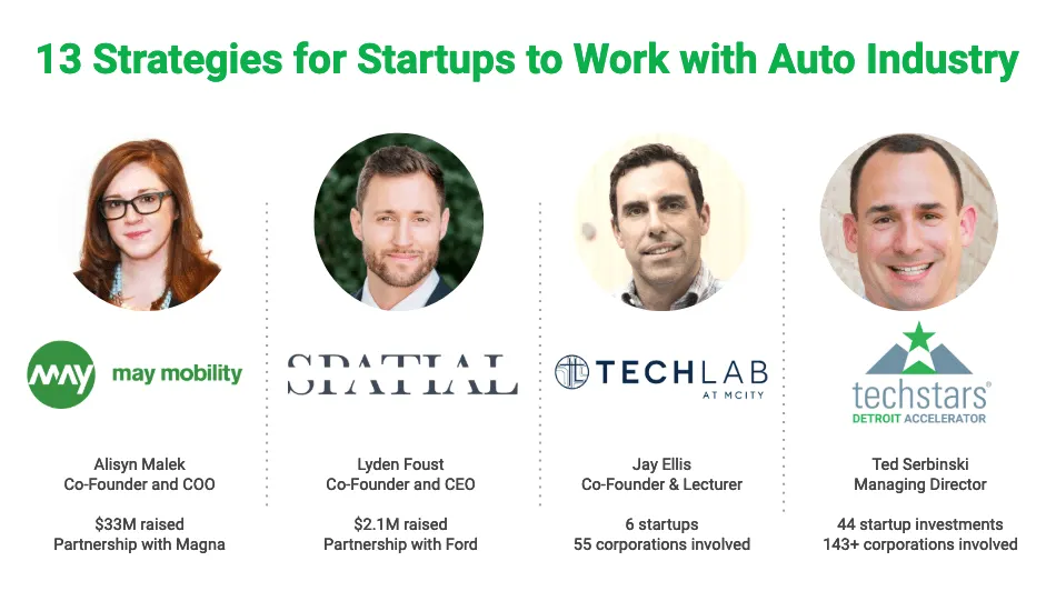 Top 13 Strategies for Startups to Work with the Automotive Mobility Industry