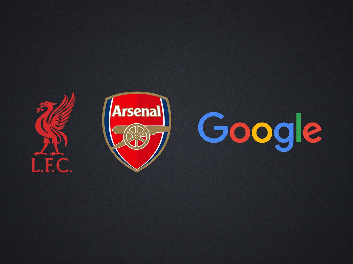 Arsenal liverpool and google logos