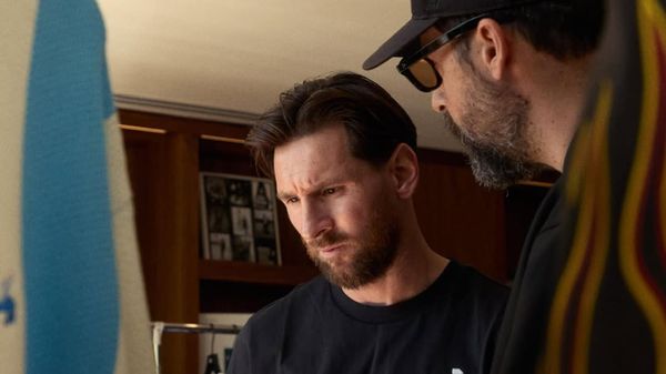 Messi and Ronnie Fieg working on his collection for Adidas and KITH