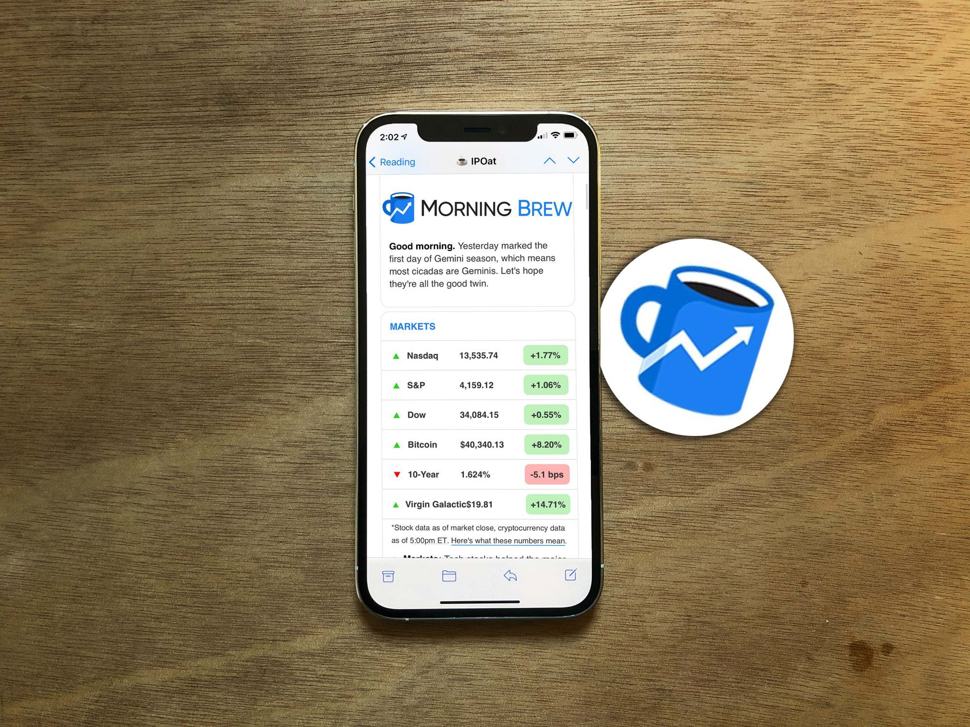 The newsletter I read to start my day off right