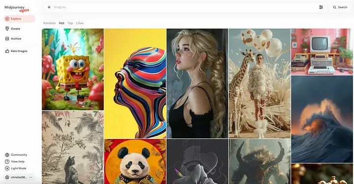 Midjourney sort son site Alpha!