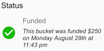 Cobudget bucket was funded - community initiative funding