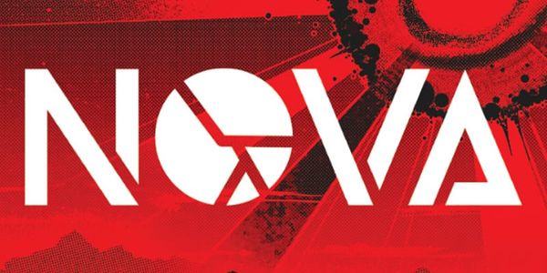 NOVA cover art for the September mecha ttrpg newsletter.