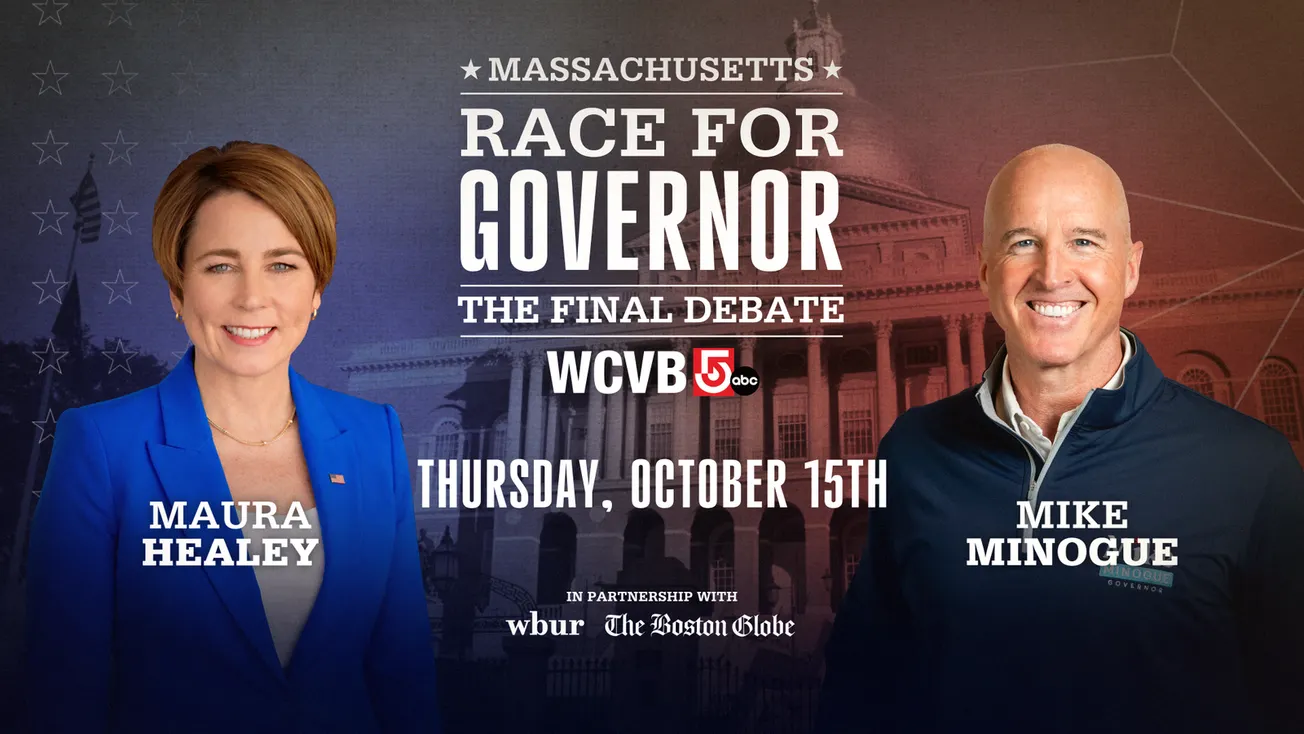 Maura Healey y Mike Minogue, debate final por la gobernación de Massachusetts, jueves 15 de octubre, WCVB