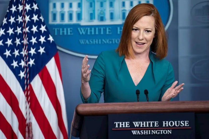 DECLARACIÓN. La secretaria de prensa de la Casa Blanca, Jen Psaki, habló con los periodistas en la Casa Blanca en Washington,