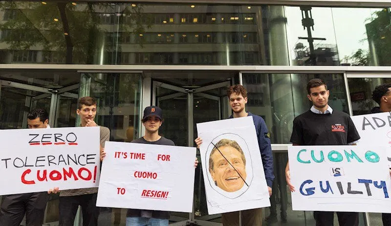 Protesta contra Andrew Cuomo