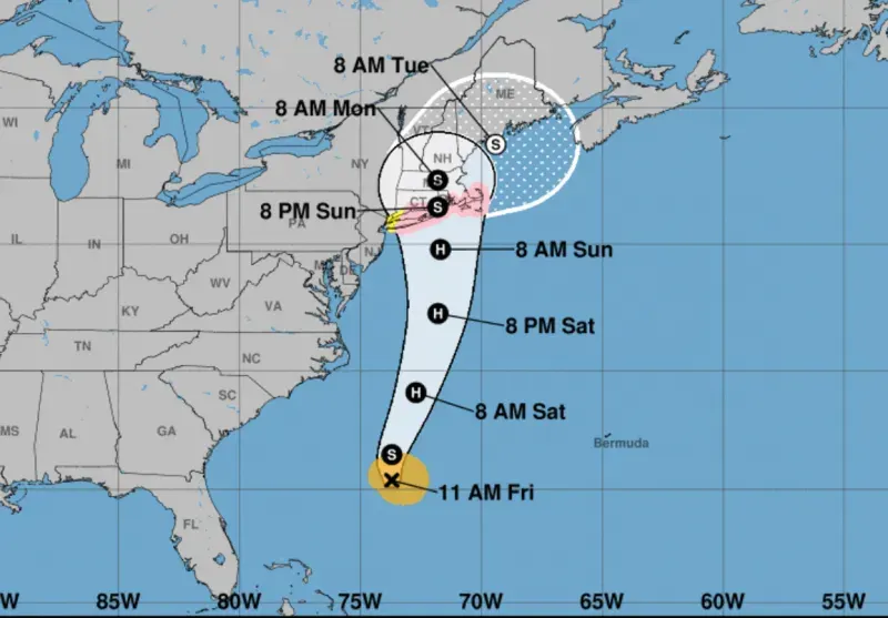 Cómo impactaría la tormenta tropical Henri a Nueva Inglaterra