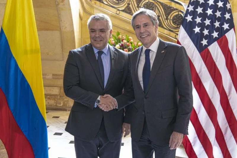 Narcotráfico y migración: la agenda del Secretario de Estado Blinken en Colombia