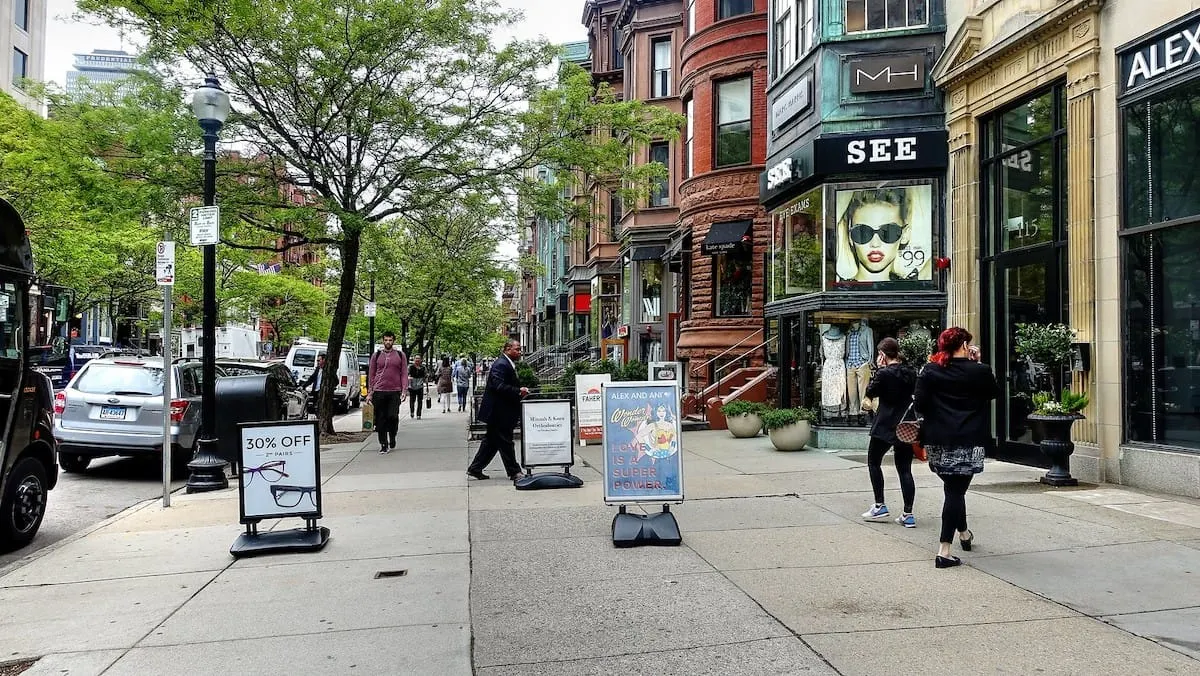 Newbury Street Boston, Massachusetts.