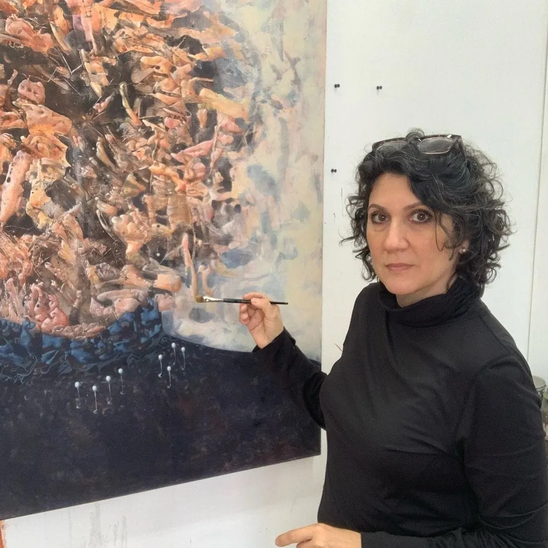 Artista colombiana en Massachusetts, Angela Alés