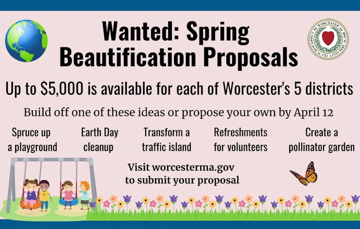Hasta $5 mil para proyectos de mejora del espacio público en Worcester