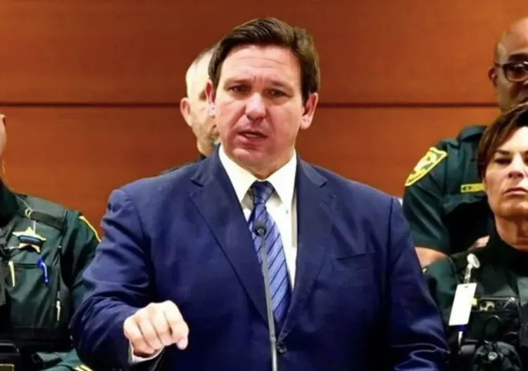 El gobernador de Florida, Ron DeSantis, en rueda de prensa el 17 de agosto de 2022 | Foto: Archivo