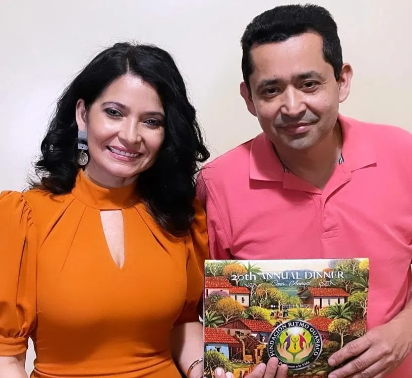 Cecy del Carmen y William Valle, fundadora y presidente de la Fundación Ritmo Guanaco, respectivamente, hacen una invitación