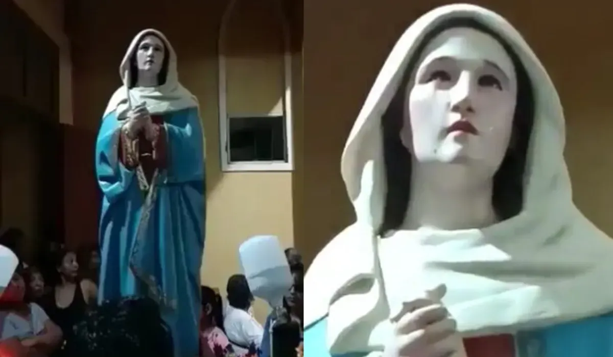 Feligreses afirman la virgen de La Dolorosa lloró en Ecuador