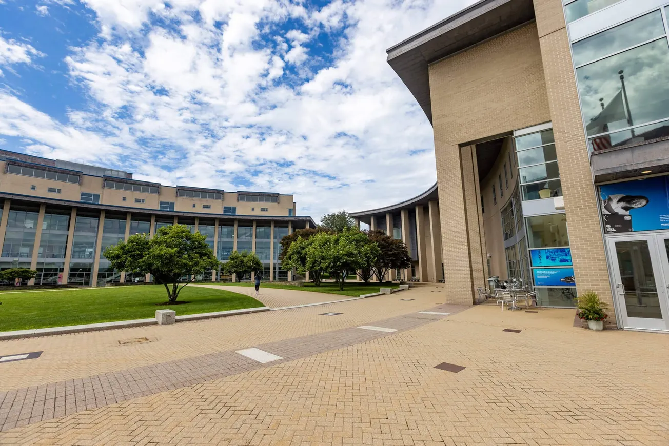 El campus de Olin College en Needham. (Jesse Costa/WBUR)