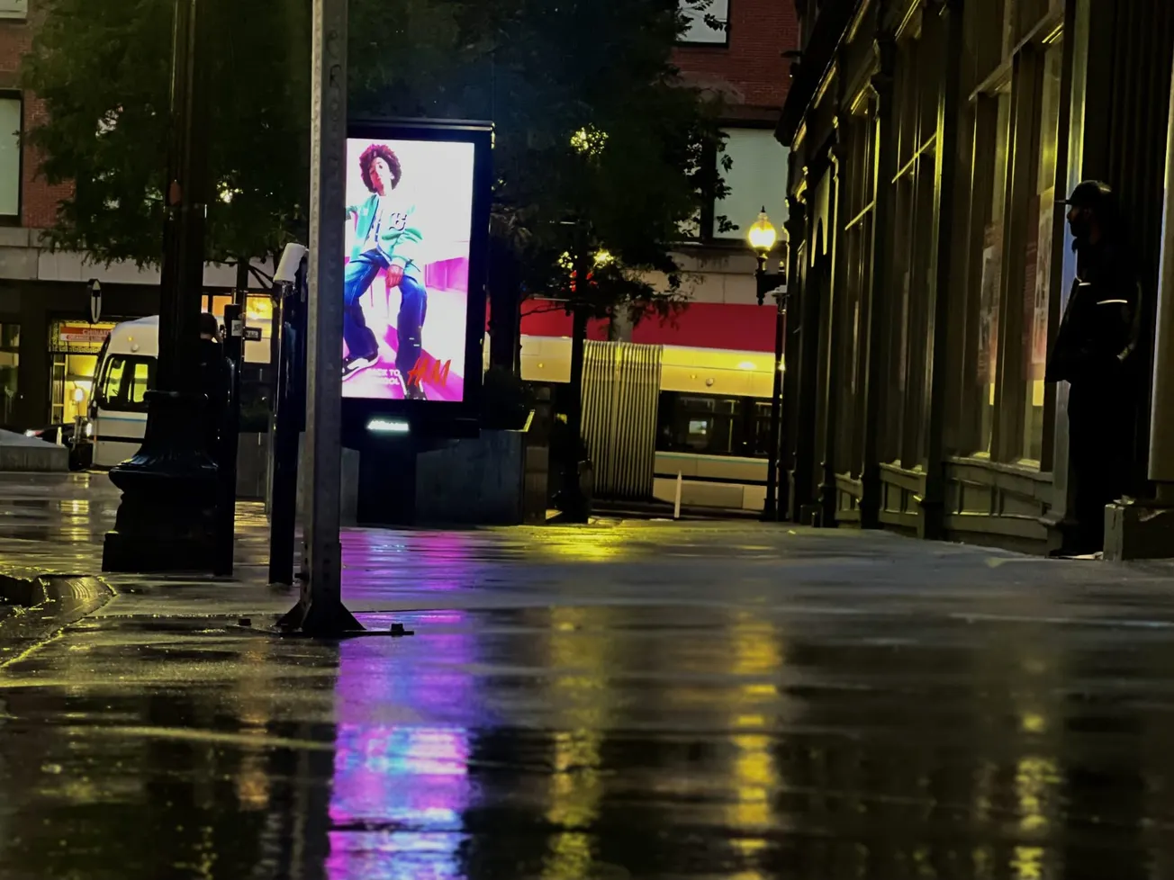 Lluvias en Downtown Boston. Foto: Rosanna Marinelli.
