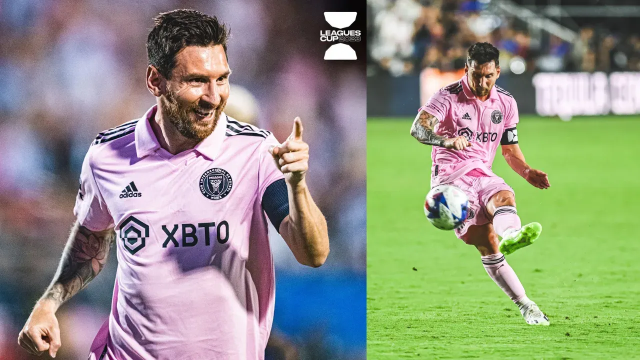Lionel Messi con el Inter de Miami en la Leagues Cup 2023. Foto: Twitter @InterMiamiCF.