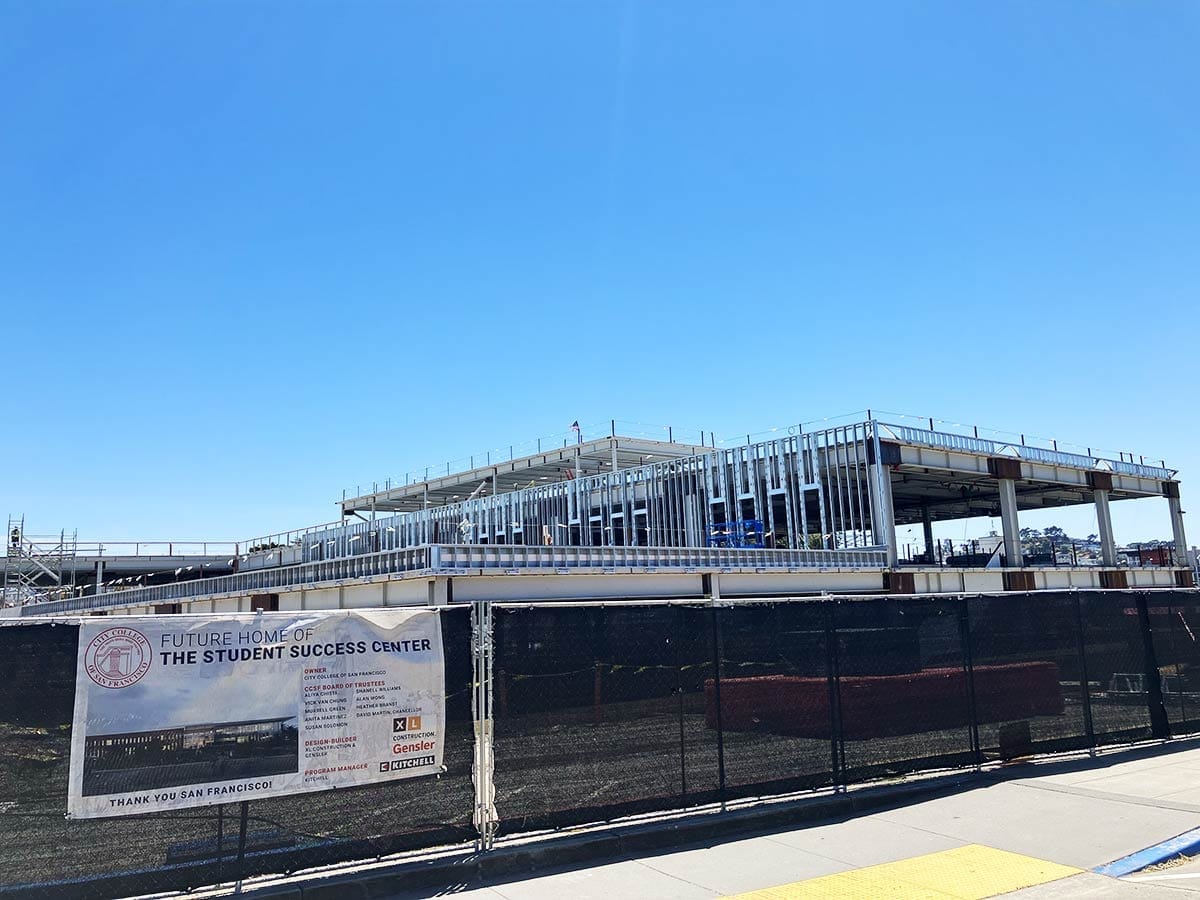 A building under construction.