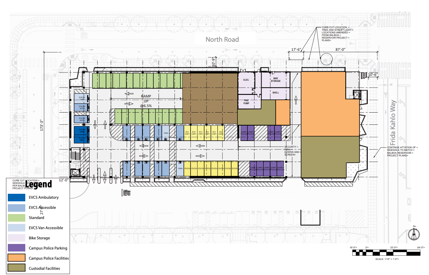 Schematic of the garage's first floor.