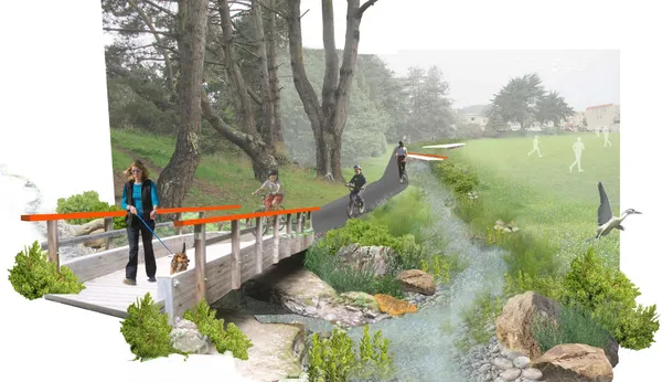 Creek rendering.