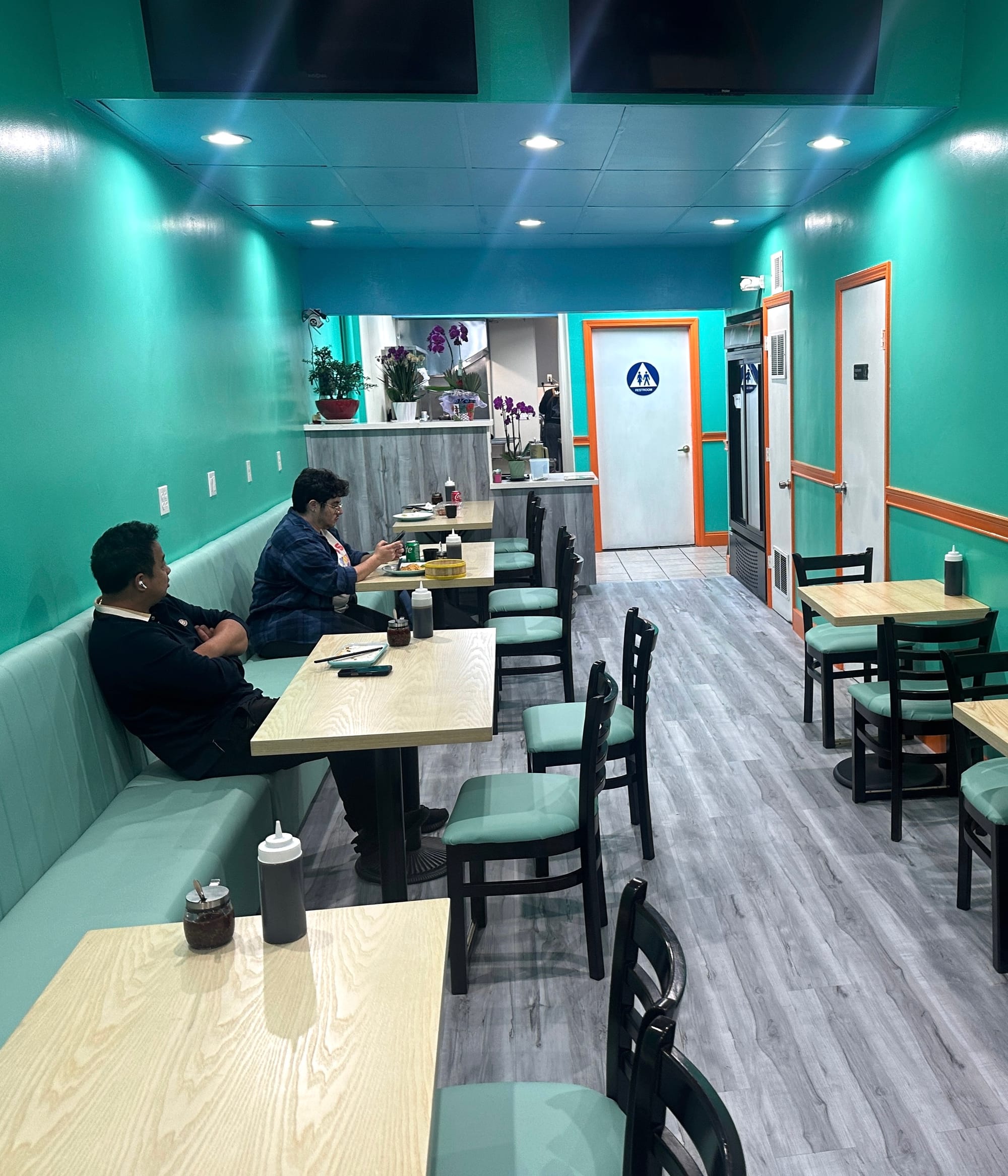 Restaurant interior.