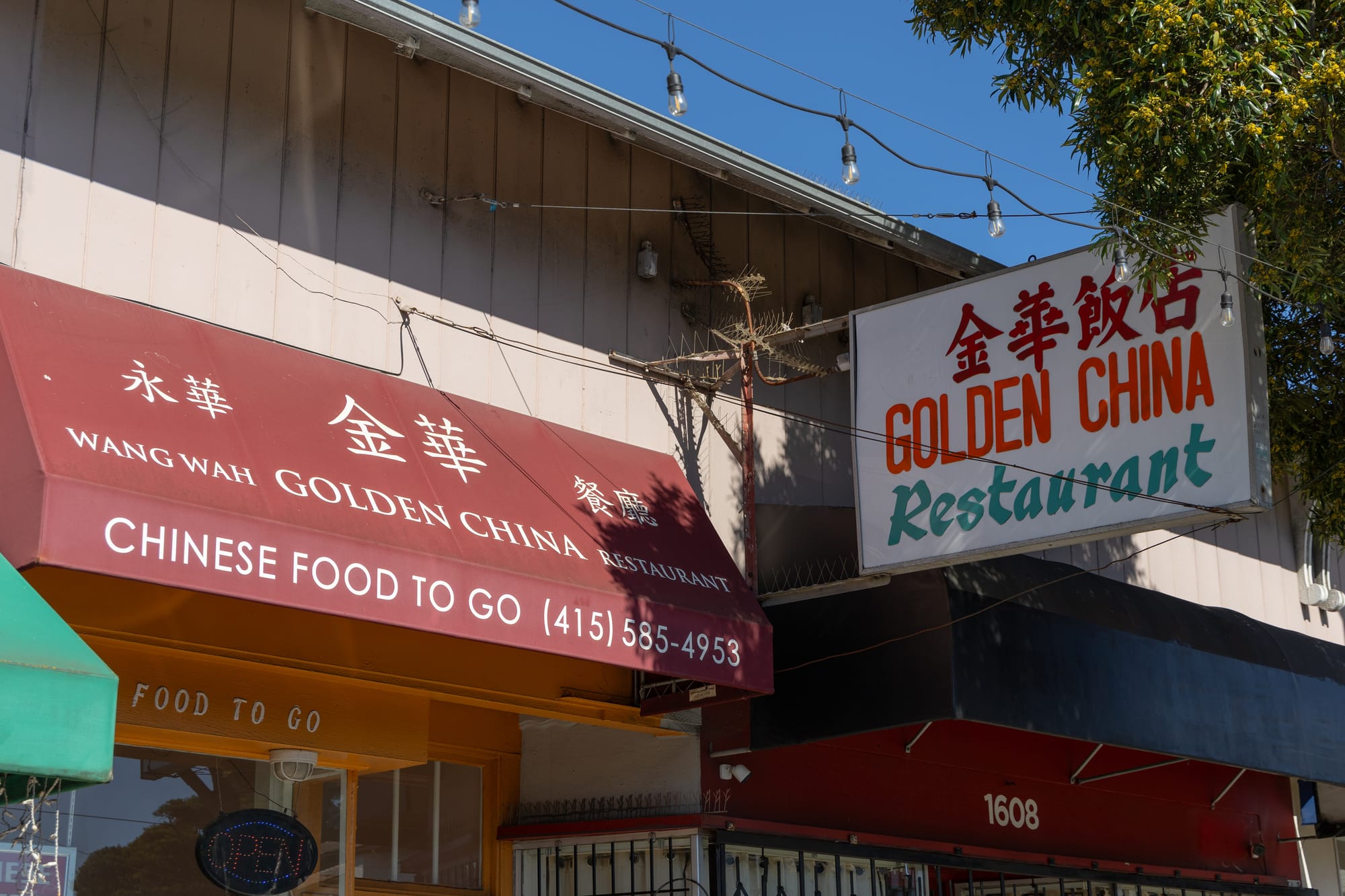 Storefront signage.