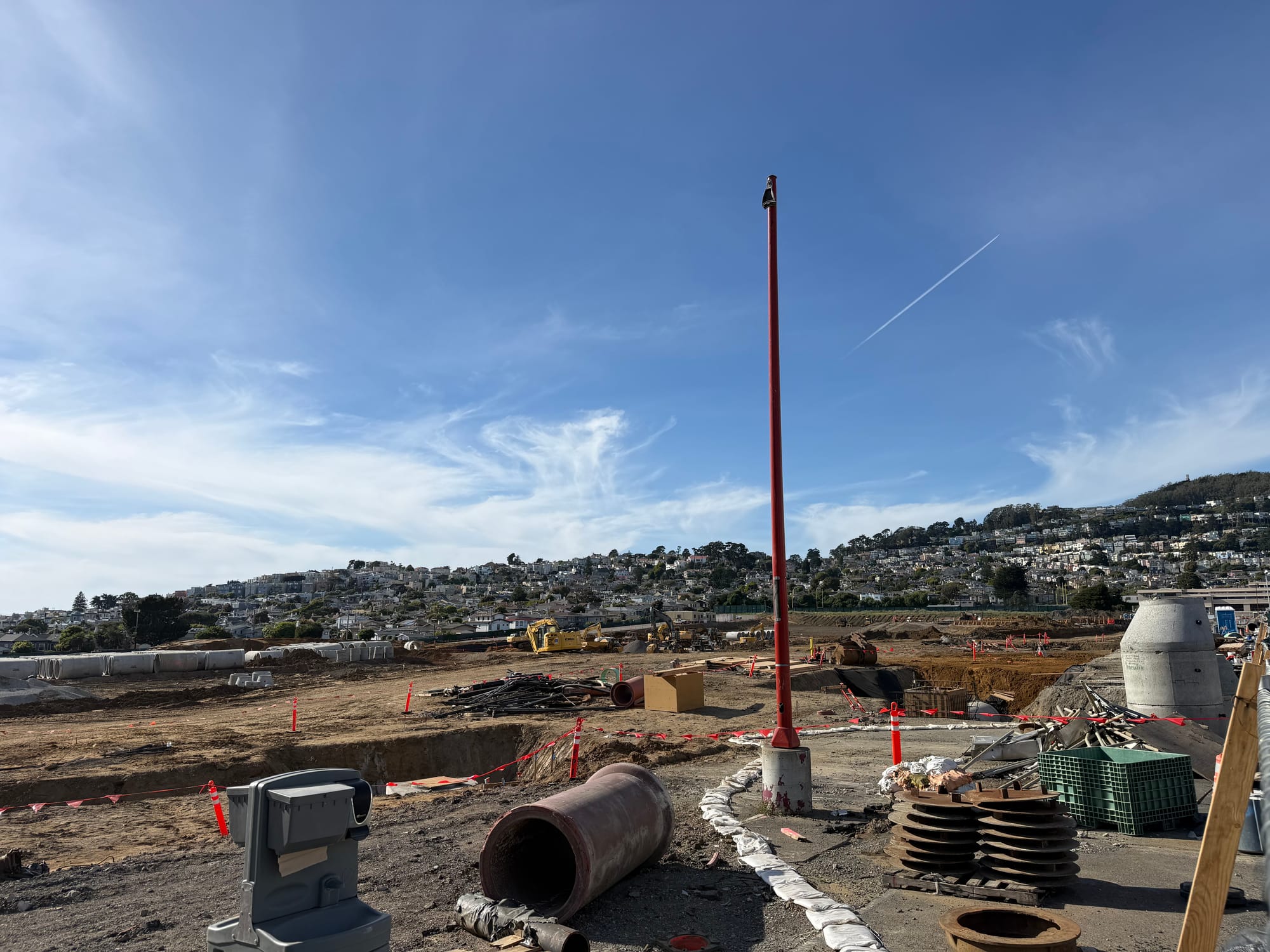 A construction site.