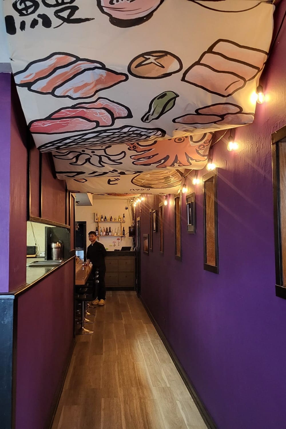 Restuarant hall way.