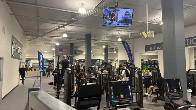 Inside of a gym.