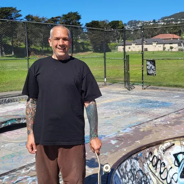 Man at skatepark.
