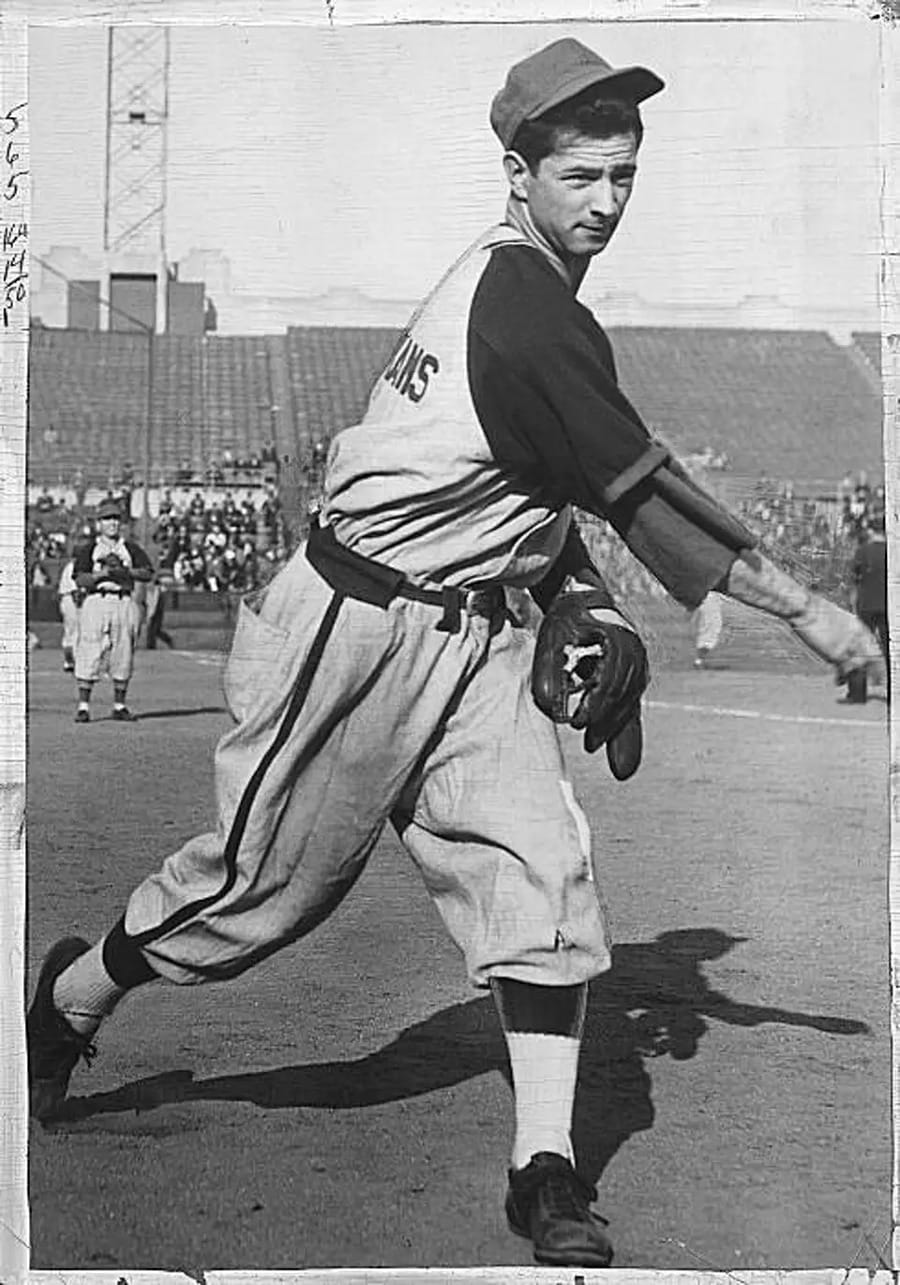 Man pitching.