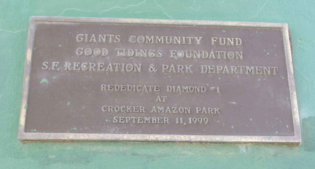 Brass plaque.