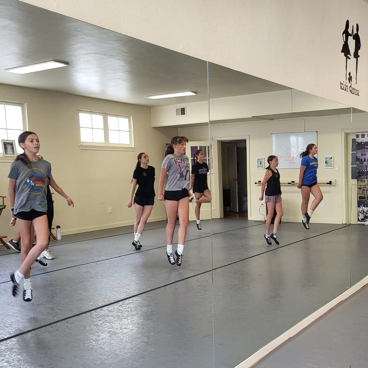 Dancers in the studio.