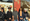People pose for a photo.