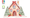 A depiction of an illustrated tan house with candy-cane trim, a red polka-dot bow, snow, fir trees and mistletoe.
