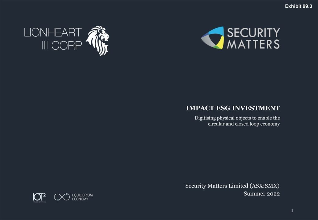 Security Matters (SMX) via Lionheart III (LION) deck