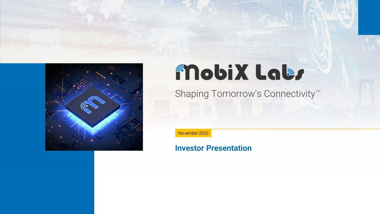 Mobix Labs via Chavant Capital (CLAY) deck