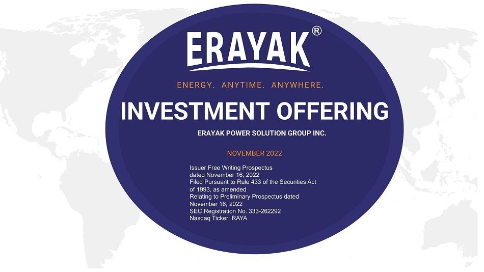 Erayak Power Solution (RAYA) IPO deck