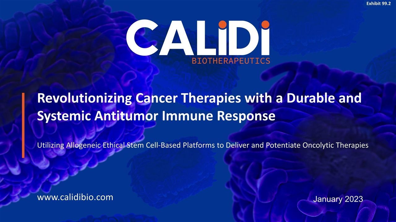 Calidi Biotherapeutics (CLDI) via First Light Acq (FLAG) deck