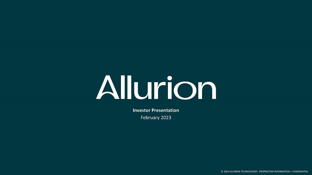Allurion Technologies (ALUR) via Compute Health Acq (CPUH) deck