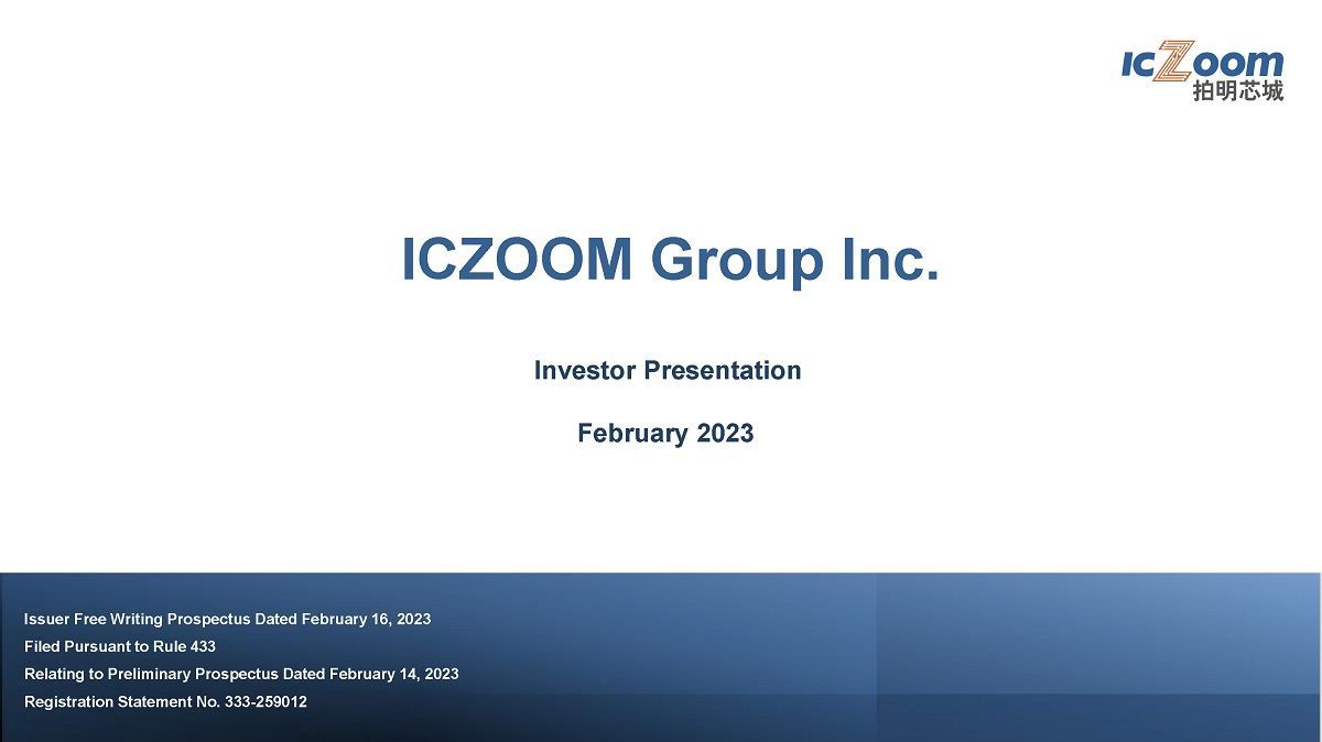 Iczoom Group (IZM) IPO deck