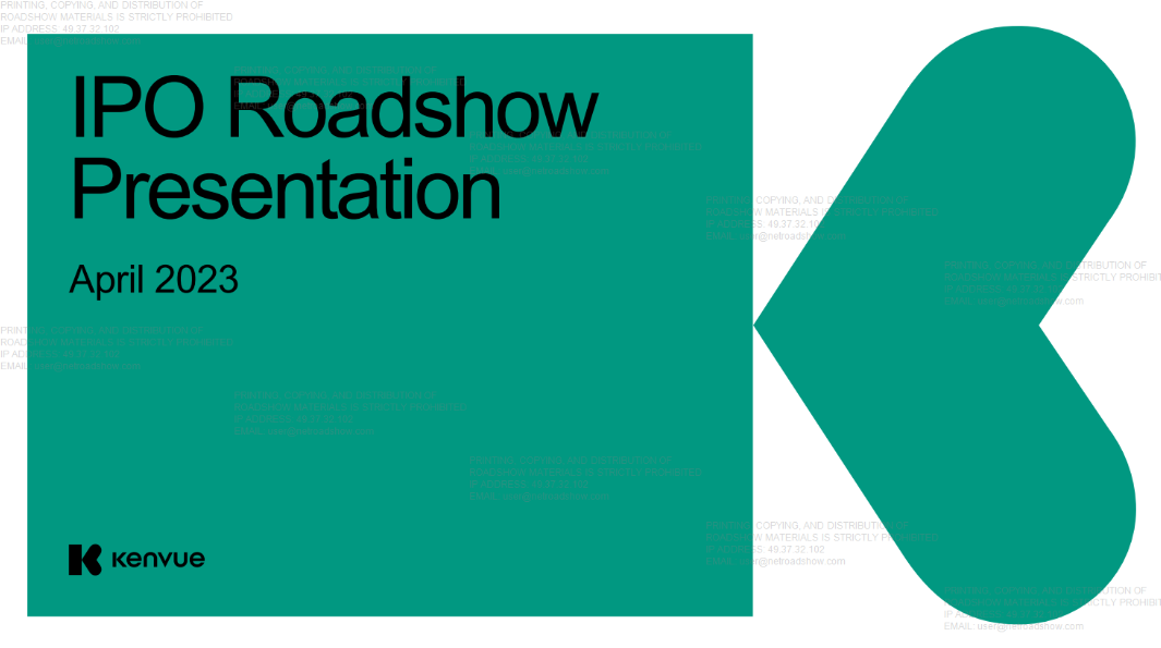 Kenvue (KVUE) IPO deck