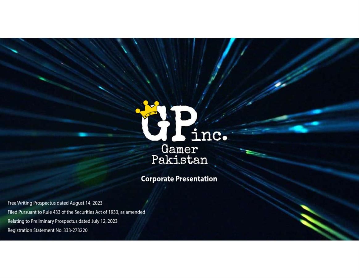 Gamer Pakistan (GPAK) IPO deck
