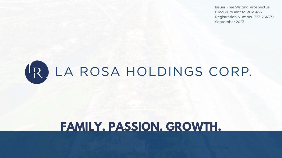 La Rosa Realty (LRHC) IPO deck